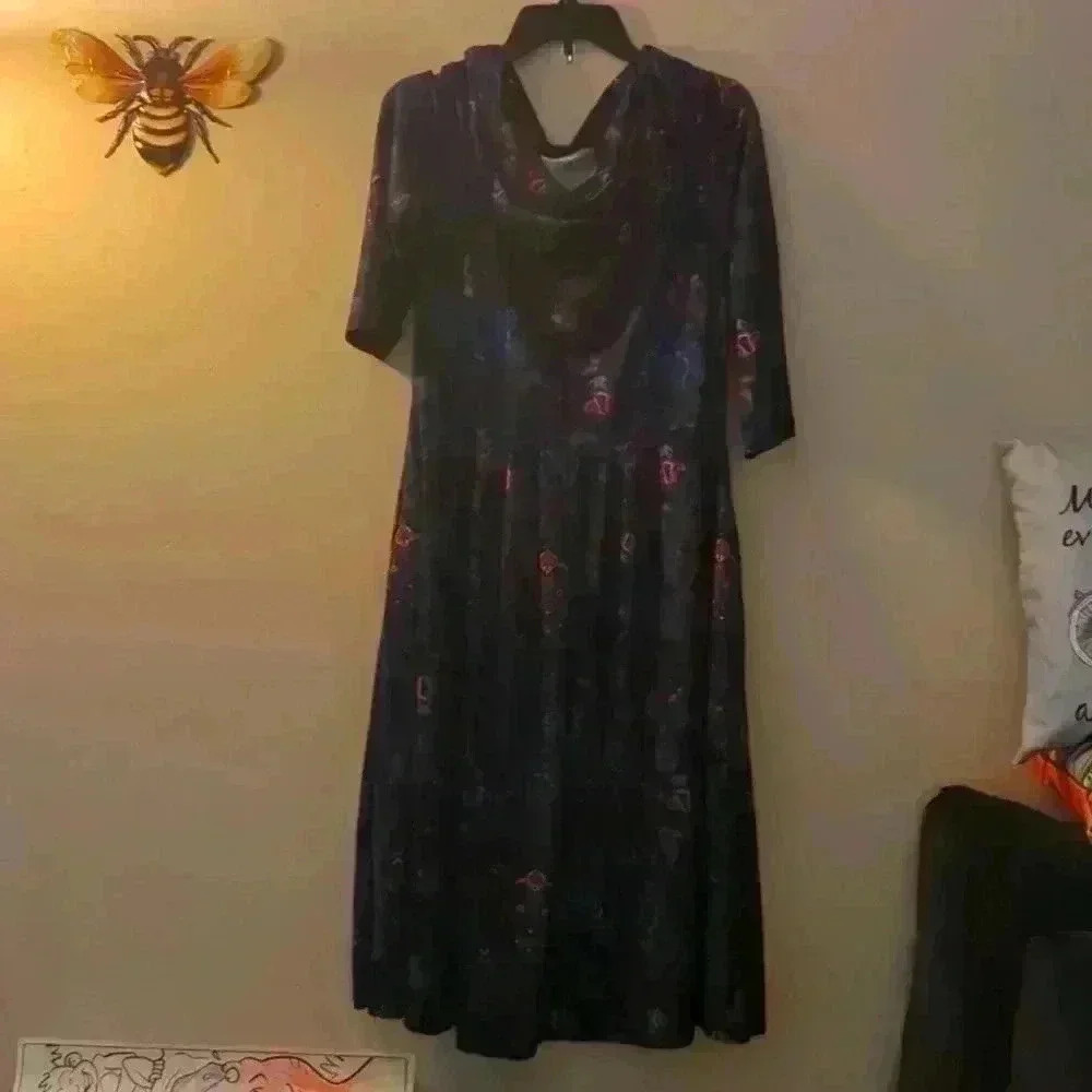 Cow neck floral long dress - Picture 1 of 3